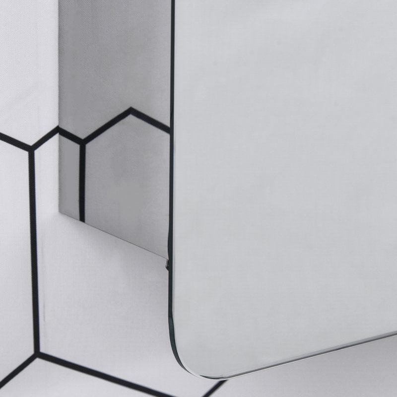 Wrought Studio Boolia 18'' W 26'' H Surface Mount Framed Medicine with Mirror 3 Fixed